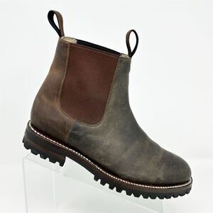 Miles & Louie Brown Leather Pull On Chelsea Boots Size 8.5-9* Comfort Fall